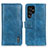 Custodia Portafoglio In Pelle Cover con Supporto M13L per Samsung Galaxy S21 Ultra 5G Blu