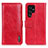 Custodia Portafoglio In Pelle Cover con Supporto M13L per Samsung Galaxy S21 Ultra 5G Rosso