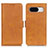Custodia Portafoglio In Pelle Cover con Supporto M15L per Google Pixel 8a 5G Marrone Chiaro