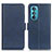 Custodia Portafoglio In Pelle Cover con Supporto M15L per Motorola Moto Edge 30 5G Blu