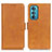Custodia Portafoglio In Pelle Cover con Supporto M15L per Motorola Moto Edge 30 5G Marrone Chiaro