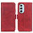 Custodia Portafoglio In Pelle Cover con Supporto M15L per Motorola Moto Edge 30 Pro 5G Rosso