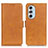 Custodia Portafoglio In Pelle Cover con Supporto M15L per Motorola Moto Edge X30 5G Marrone Chiaro