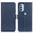 Custodia Portafoglio In Pelle Cover con Supporto M15L per Motorola Moto G31 Blu