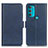 Custodia Portafoglio In Pelle Cover con Supporto M15L per Motorola Moto G71 5G Blu