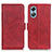 Custodia Portafoglio In Pelle Cover con Supporto M15L per Oppo A17 Rosso