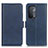 Custodia Portafoglio In Pelle Cover con Supporto M15L per Oppo A74 5G Blu