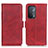 Custodia Portafoglio In Pelle Cover con Supporto M15L per Oppo A74 5G Rosso