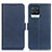 Custodia Portafoglio In Pelle Cover con Supporto M15L per Realme 8 4G Blu