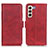 Custodia Portafoglio In Pelle Cover con Supporto M15L per Samsung Galaxy S23 5G Rosso
