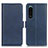 Custodia Portafoglio In Pelle Cover con Supporto M15L per Sony Xperia 5 III Blu