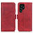 Custodia Portafoglio In Pelle Cover con Supporto M29L per Samsung Galaxy S21 Ultra 5G Rosso