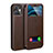 Custodia Portafoglio In Pelle Cover con Supporto N01 per Apple iPhone 12 Marrone