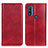 Custodia Portafoglio In Pelle Cover con Supporto N01P per Motorola Moto G Pure Rosso