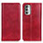 Custodia Portafoglio In Pelle Cover con Supporto N01P per Motorola Moto G Stylus (2022) 4G Rosso