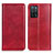 Custodia Portafoglio In Pelle Cover con Supporto N01P per Oppo A53s 5G Rosso