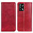Custodia Portafoglio In Pelle Cover con Supporto N01P per Oppo A74 4G Rosso