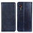 Custodia Portafoglio In Pelle Cover con Supporto N01P per Samsung Galaxy XCover 5 SM-G525F Blu