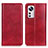 Custodia Portafoglio In Pelle Cover con Supporto N01P per Xiaomi Mi 12 Lite 5G Rosso