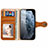 Custodia Portafoglio In Pelle Cover con Supporto N02 per Apple iPhone 12
