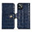 Custodia Portafoglio In Pelle Cover con Supporto N02 per Apple iPhone 12 Mini Blu