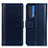 Custodia Portafoglio In Pelle Cover con Supporto N02P per Motorola Moto Edge (2021) 5G Blu