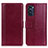 Custodia Portafoglio In Pelle Cover con Supporto N02P per Motorola Moto G52j 5G Rosso