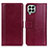 Custodia Portafoglio In Pelle Cover con Supporto N02P per Samsung Galaxy M33 5G Rosso