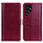 Custodia Portafoglio In Pelle Cover con Supporto N02P per Samsung Galaxy S21 Ultra 5G Rosso