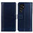 Custodia Portafoglio In Pelle Cover con Supporto N02P per Samsung Galaxy S23 Ultra 5G Blu