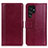 Custodia Portafoglio In Pelle Cover con Supporto N02P per Samsung Galaxy S23 Ultra 5G Rosso