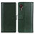 Custodia Portafoglio In Pelle Cover con Supporto N02P per Samsung Galaxy XCover 5 SM-G525F Verde