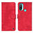 Custodia Portafoglio In Pelle Cover con Supporto N03P per Motorola Moto E40 Rosso