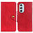 Custodia Portafoglio In Pelle Cover con Supporto N03P per Motorola Moto Edge 30 Pro 5G Rosso