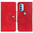 Custodia Portafoglio In Pelle Cover con Supporto N03P per Motorola Moto G41 Rosso