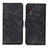 Custodia Portafoglio In Pelle Cover con Supporto N03P per Samsung Galaxy XCover 5 SM-G525F Nero