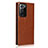 Custodia Portafoglio In Pelle Cover con Supporto N04 per Samsung Galaxy Note 20 Ultra 5G Marrone Chiaro