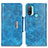 Custodia Portafoglio In Pelle Cover con Supporto N04P per Motorola Moto E40 Cielo Blu