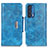 Custodia Portafoglio In Pelle Cover con Supporto N04P per Motorola Moto Edge (2021) 5G Cielo Blu