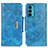 Custodia Portafoglio In Pelle Cover con Supporto N04P per Motorola Moto Edge Lite 5G Cielo Blu