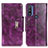 Custodia Portafoglio In Pelle Cover con Supporto N04P per Motorola Moto G Pure Viola