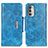 Custodia Portafoglio In Pelle Cover con Supporto N04P per Motorola Moto G Stylus (2022) 4G Cielo Blu