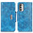 Custodia Portafoglio In Pelle Cover con Supporto N04P per Motorola Moto G Stylus (2022) 5G Cielo Blu