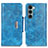 Custodia Portafoglio In Pelle Cover con Supporto N04P per Motorola Moto G200 5G Cielo Blu