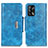 Custodia Portafoglio In Pelle Cover con Supporto N04P per Oppo A74 4G Cielo Blu