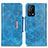 Custodia Portafoglio In Pelle Cover con Supporto N04P per Oppo K9 5G Cielo Blu