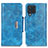 Custodia Portafoglio In Pelle Cover con Supporto N04P per Samsung Galaxy M32 4G Cielo Blu