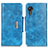 Custodia Portafoglio In Pelle Cover con Supporto N04P per Samsung Galaxy XCover 5 SM-G525F Cielo Blu