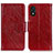 Custodia Portafoglio In Pelle Cover con Supporto N05P per Huawei Honor X5 Rosso