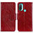 Custodia Portafoglio In Pelle Cover con Supporto N05P per Motorola Moto E20 Rosso